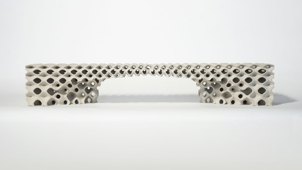 3D printed lintel with micro-structural graded porosity (Jetana Ruangjun, Angelo Yoo)